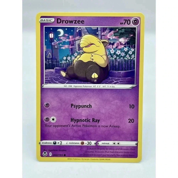 Pokemon Other - Drowzee 060/195 Sword & Shield:Silver Tempest Non-Holo Pokémon TCG Mint Unplayed
